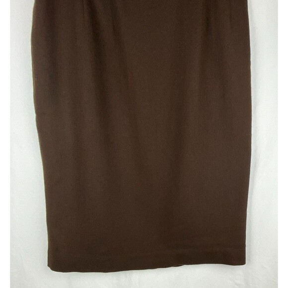 NWT Vtg Worthington Skirt Womens 12 TALL Brown 100% Wool Pencil Classic Retro - Picture 3 of 11